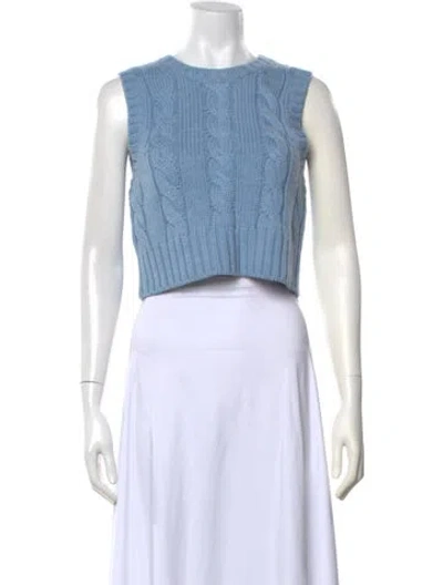 Pre-owned Staud Wool V-neck Sweater In Blue