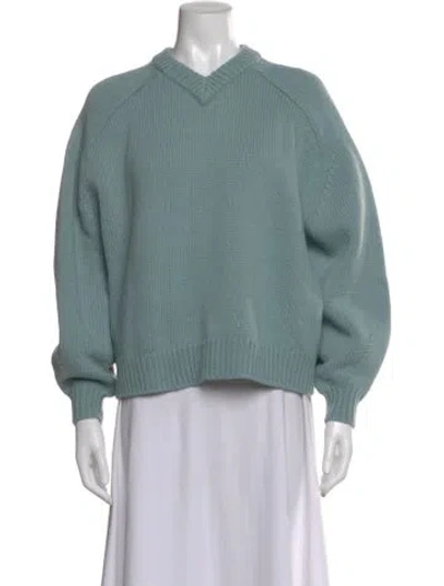 Pre-owned Staud Wool V-neck Sweater In Multi