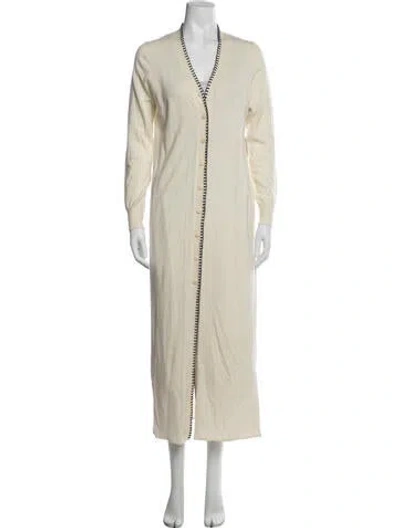 Pre-owned Staud Wool V-neck Sweater In Neutrals