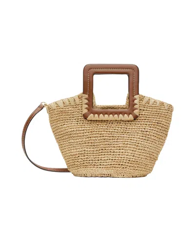 Staud Woven Shoulder Bag In Nude