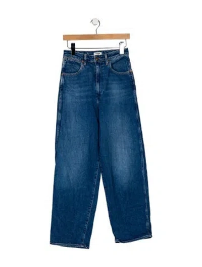 Pre-owned Staud High-rise Wide Leg Jeans In Blue