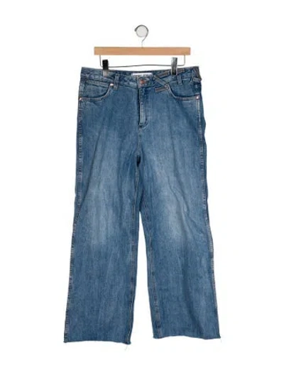 Pre-owned Staud High-rise Wide Leg Jeans In Blue