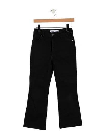Pre-owned Staud Mid-rise Wide Leg Jeans In Black