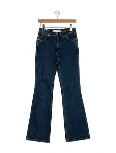 Pre-owned Staud Mid-rise Wide Leg Jeans W/ Tags In Blue