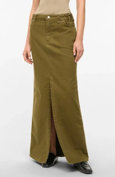 Staud X Wrangler The Maxi Skirt In Green