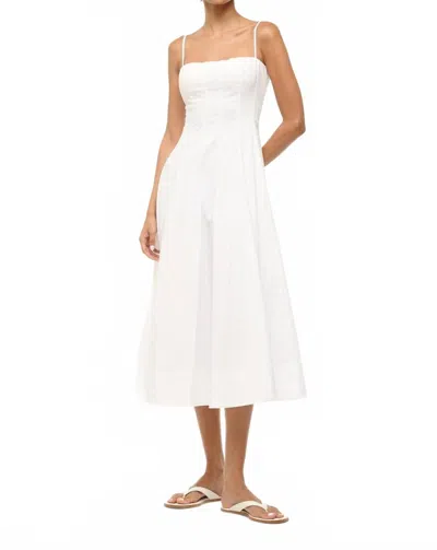 Staud Wylie Midi Dress In White