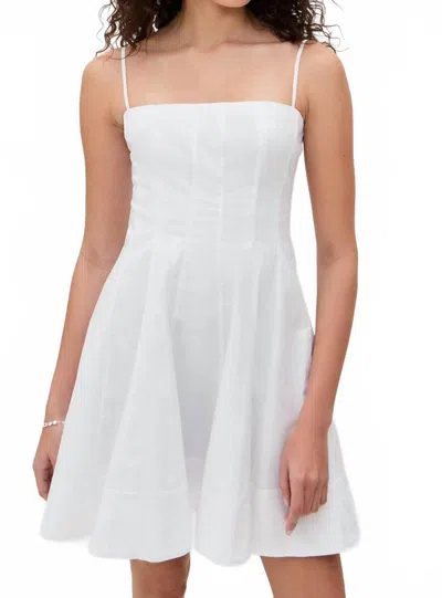 Staud Wylie Mini Dress In White