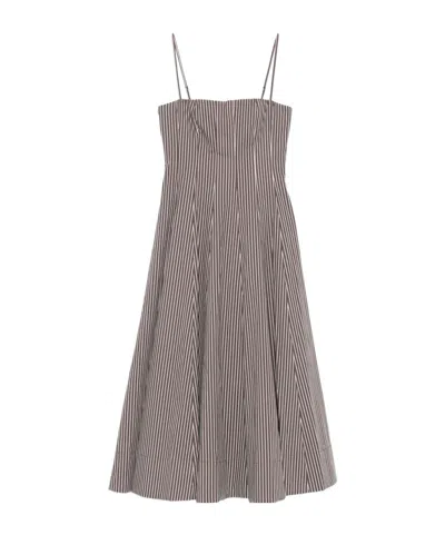 Staud Wylie Sleeveless Midi Dress In Multi