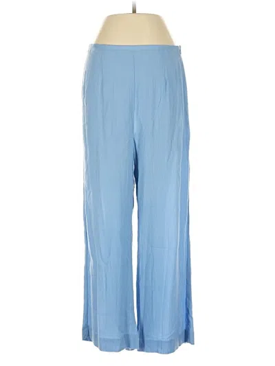 Pre-owned Staud X Solid & Striped Casual Pants In Blue