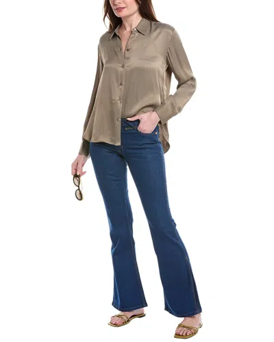 Staud X Wrangler The Bikini Dark Rinse Jean In Green