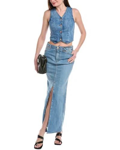 Staud X Wrangler The Maxi Skirt In Blue