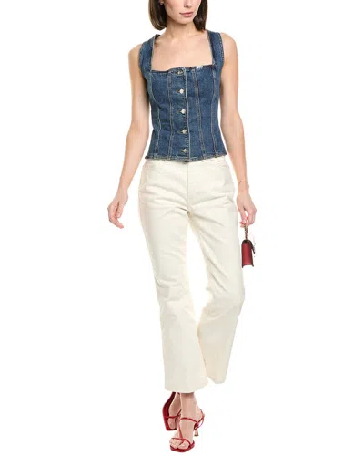 Staud X Wrangler Trucker Top In Blue