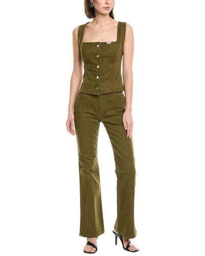 Staud X Wrangler Trucker Vest In Green