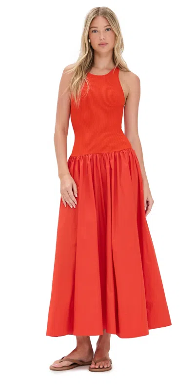 Staud Yamila Dress Cayenne