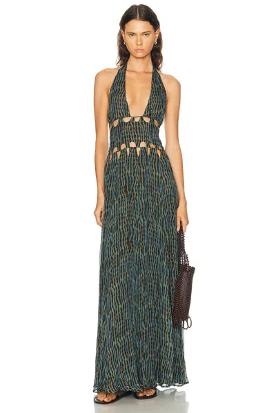 Staud Zaria Dress In Blue