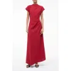 Staud Zaya Dolman Sleeve Maxi Dress In Red