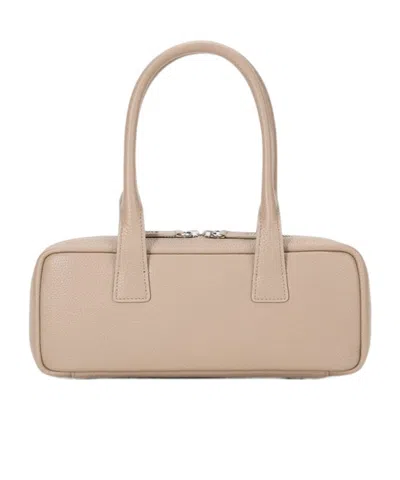 Staud Zippered Shoulder Bag In Nude