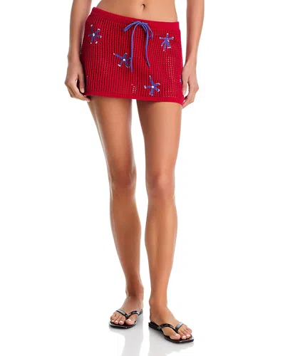 Staud Zya Mini Skirt Swim Cover-up In Multi