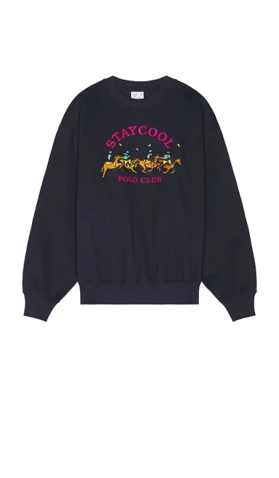 Stay Cool Club Sweatshirt In Navy