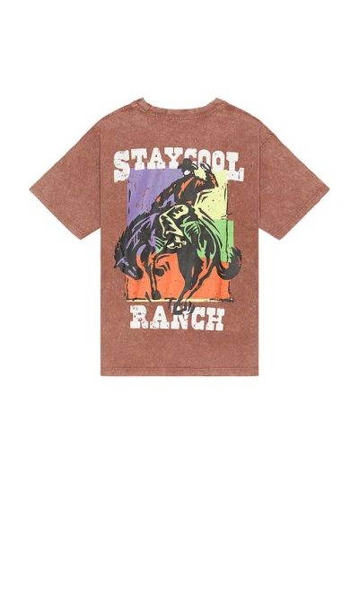 Stay Cool Ranch Pocket T-shirt In Brown