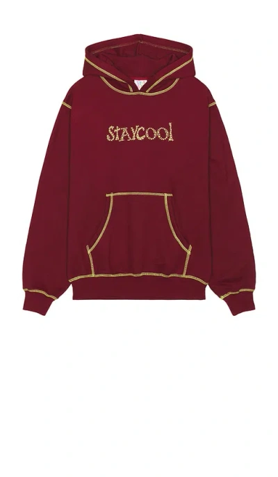 Stay Cool Hoodie Star In Burgundy
