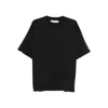 Stay Human On Earth Frayed-edge T-shirt In Black