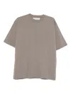 Stay Human On Earth Frayed T-shirt In Gray