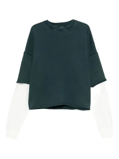 STAY HUMAN ON EARTH LAYERED SWEATSHIRT