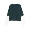 Stay Human On Earth Layered Sweatshirt In Multi