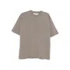 Stay Human On Earth Frayed T-shirt In Gray