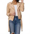 Stay Warm In Style Faux Suede Jacket In Khaki In Brown