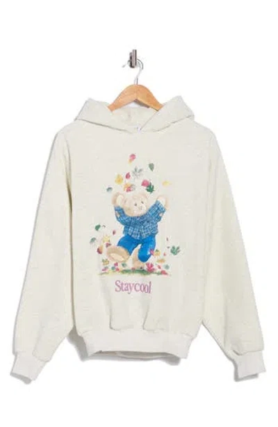 Staycool Rustic Bear Hoodie In White