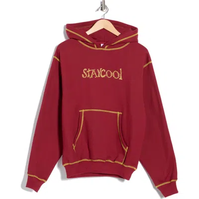 Staycool Star Hoodie In Red
