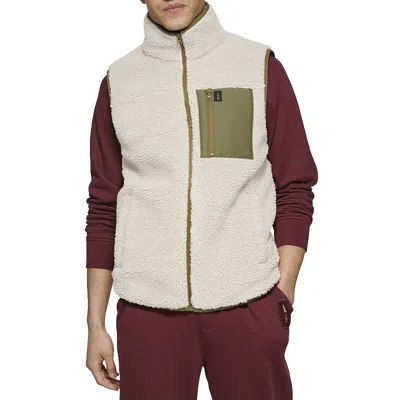 Steals Men's Faux Fur Warm Outerwear Vest In Multi