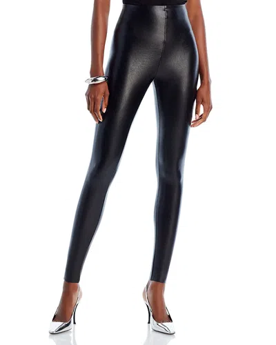 Steals Women's High Waist Faux Leather Leggings - Medium In Black