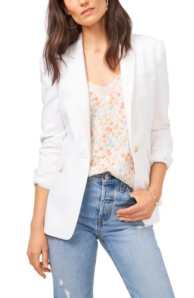 Steals Women's White Linen One-button Blazer - Size 8