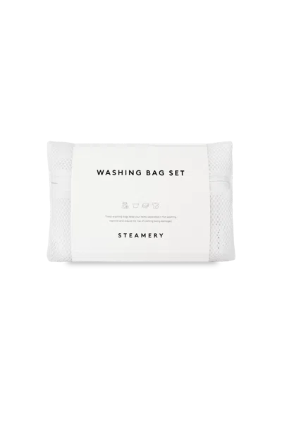 Steamery Washing Bag Set In White