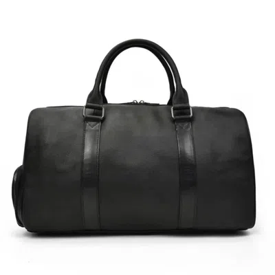Steel Horse Leather Men's Endre Weekender Vintage Leather Duffle Bag In Black