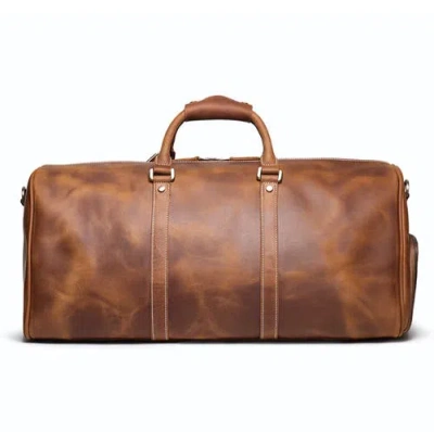 Steel Horse Leather The Dagny Weekender | Large Leather Duffle Bag In Brown