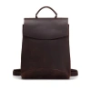 Steel Horse Leather The Gyda Backpack | Vintage Leather Travel Backpack In Dark Brown