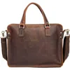 Steel Horse Leather The Viggo Briefcase | Genuine Leather Messenger Bag In Brown