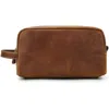 Steel Horse Leather The Wanderer Toiletry Bag | Genuine Leather Toiletry Bag In Brown