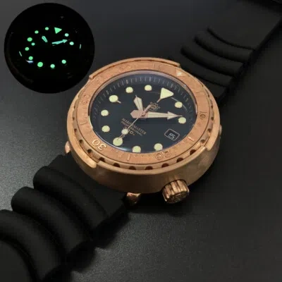 Pre-owned Steeldive Bronze Men Automatic Watch 30atm Waterproof Men Dive Watches Luminous