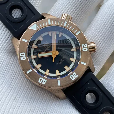 Pre-owned Steeldive Mens Automatic Watches Bronze Diver Watch 300m Waterproof Luminous