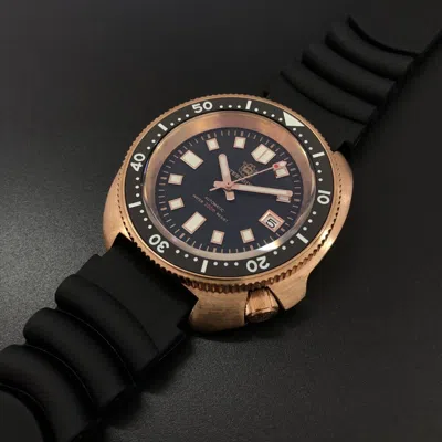 Pre-owned Steeldiver Bronze 6105 Automatic Watches Nh35 Sapphire Glass Mechanical Dive Wristwatch Men