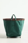 Steele Canvas Basket Corp. 3bu Canvas Round Leather Rim Basket