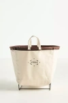 Steele Canvas Basket Corp. 3bu Canvas Round Leather Rim Basket