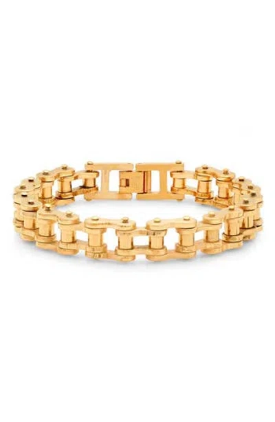 Steeltime 18k Gold Bolt Watch Band Chain Bracelet In Yellow