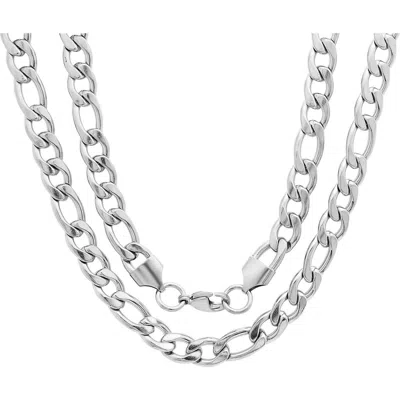 Steeltime 18k Gold Plated Chain Necklace In Silver