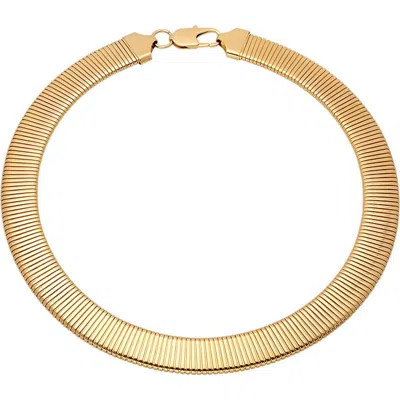 Steeltime 18k Gold Plated Choker Necklace